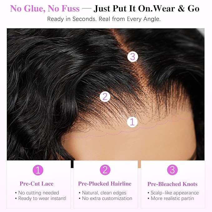 7x6 Burmese Curly Glueless Wigs Human Hair Pre Plucked Pre Cut 250% Density Drawstring Wig for Black Women 7x6 HD Lace Front Wigs Human Hair Glueless Wear and Go Nautural Color 30 Inch