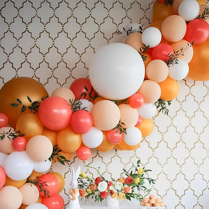 Voircoloria 130pcs Orange Balloons Garland Arch Kit, 18 12 10 5 Inch | - Image 5