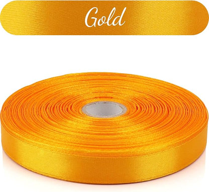 Nsilu 1/2 inch Gold Ribbon for Gift Wrapping 50 Yards Perfect Wedding Party - Image 5