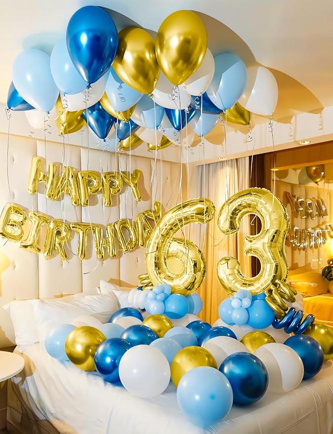 Navy Blue and Gold Balloons Garland Arch Kit, Party Decor | Navy Blue Metallic - Image 6
