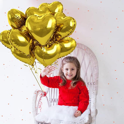 Gold Heart Foil Balloons - Image 8