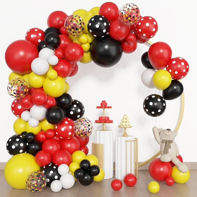 Amandir 153pcs Red Yellow Black Balloon Garland Arch Kit Different Sizes | 18 - Image 2