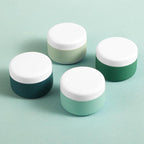 Travel Containers for Toiletries, Silicone Cream Jars BPA-Free, Leak-proof 3oz Travel Size Containers, Portable Size Silicone Jars with Lid for Cosmetic Face Hand Body Cream (4 Pack)
