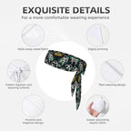 Men Women Beauty Skinny Sports Sweatbands Head Decor for Running Travel Shower, Elastic Multi Style Space Funny Astronauts Head Ribbon Headwear