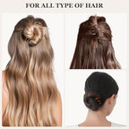 Sunolga 6PCS French Hair Pins for Women, French Pins Hair, 3.94" Large Hair Styling Pins for Thin Thick Hair, Unique 3 Internal Teeth Hair Sticks Hairpin（Amber）