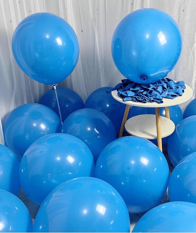 90 Pack Blue Balloons 18 Inch Blue Latex Big Balloons - Image 6