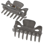 Camila Paris CP3511 French Hair Clip for Women, 1.5 inch Set of 2 Gray Girls Hair Claw Clips Jaw Fashion Durable Styling Hair Accessories for Women, Strong Hold No Slip Grip, Made in France
