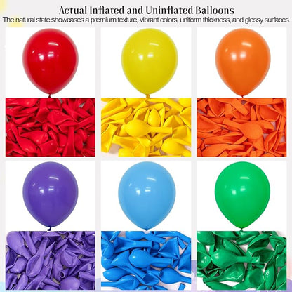 Rainbow Balloons 12 Inch 60 Pcs Assorted Color Latex Balloons - Image 6