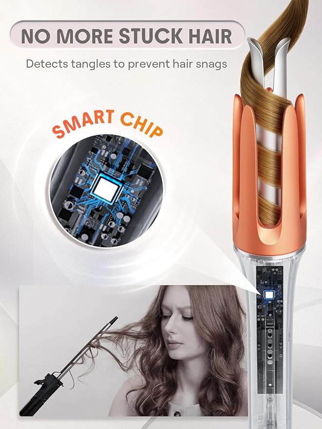 SHEGLAM Curling Iron Automatic Gift for Woman (Gold, 1.25 inch)