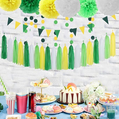 Yellow Green White Party Decorations - Image 5