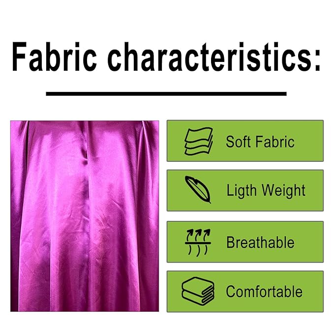 Salon Styling Capes for Clients, Hair Dye Cutting Capes with Elastic Hooks, Waterproof Light Weight Satin Sheen Styling Cape Barber Gown for Stylist, 63”*56”(Purple)