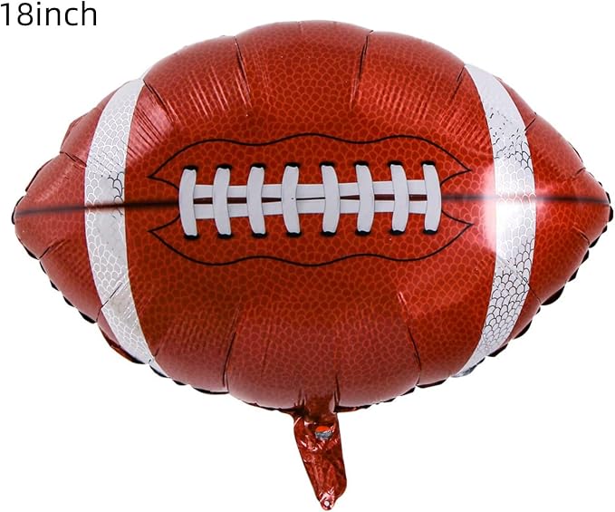 Football Balloons Birthday 8thLarge Mylar Foil Football Balloons - Image 3