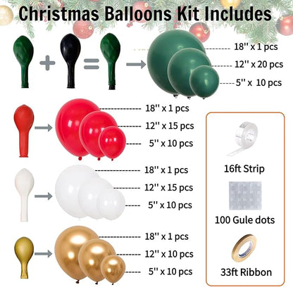 Christmas Balloon Arch Kit, 12 and 18 in Sizes, Christmas Party Decorations - Image 5