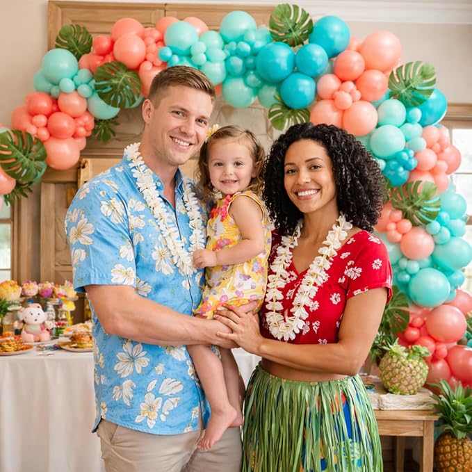 Hawaiian Tropical Balloon Garland Arch Kit, Coral Beach Birthday Decorations | - Image 4