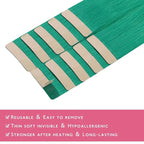 WENNALIFE Green Tape in Hair Extensions, 10pcs 20g 12 inch Remy Invisible Tape Ins Straight Colored Soft Real Human Hair Tape in Extensions Refill Set Extensions
