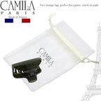 Camila Paris CP3260 French Hair Clip for Women for Long Curly Wavy Hair, Green, Girls Hair Claw Clips Jaw Fashion Styling Hair Accessories for Women, Strong Hold No Slip Grip, Made in France