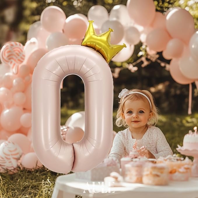 AULE 40 Inch Big Pink 0 Balloon Number - Image 4