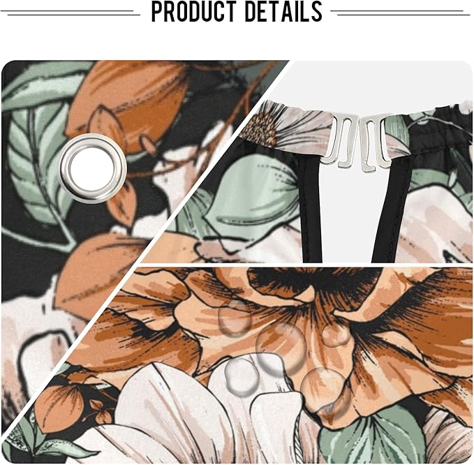 ALAZA Vintage Modern Floral Flower Barber Cape for Men Women, Waterproof Haircut Apron Beard Shaving Bib Hair Cutting Cloth 55 x 65 Inch