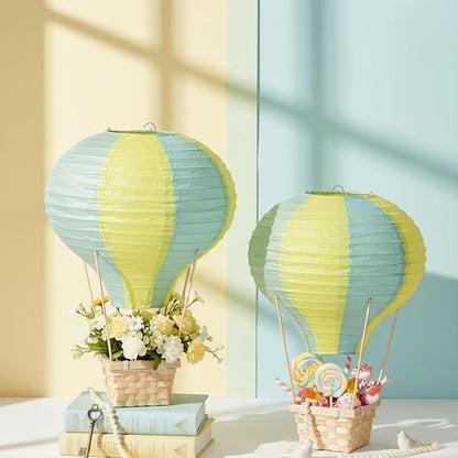 Meooeck 8 Sets Hot Air Balloon Tables Centerpieces, 11.8'' Paper Lantern Party - Image 6