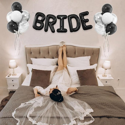 BRIDE Balloons Bachelorette, 16 inch Black Bride Balloons - Image 8