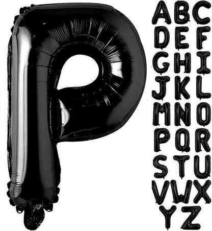 Black Letter P Balloons, P Balloon 40 Inch P Balloon Letter by BBPOOL