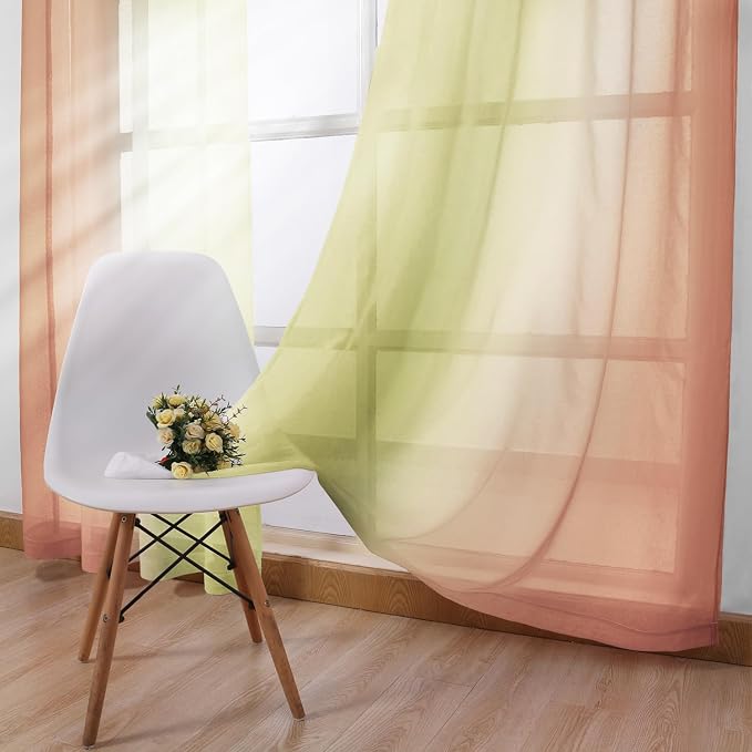 DWCN Ombre Sheer Curtains - Image 2