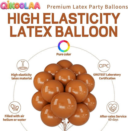 32Pcs Brown Big Balloons 18 Inch, Round Large Brown Latex Party Balloons - Image 2