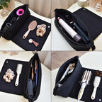 BAREFOOT CARIBOU Hair Tools Travel Bag and Heat Resistant Mat for Flat Irons, Straighteners, Curling Iron, and Haircare Accessories, 2-in-1 design, with Interior Pockets, Portable Organizer
