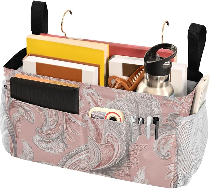 Bedside Caddy Metal Frame Hanging Organizer Bunk Bed Dorm Accessories Hook And - Image 3
