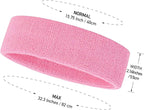 ONUPGO Sweatband Headbands for Men & Women -12PCS Sports Headbands Moisture Wicking Athletic Cotton Terry Cloth Headband for Tennis,Basketball,Football,Gym,Working Out