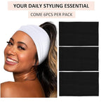 Wide Headbands for Women Non Slip Thick Large Head Bands for Women's Hair, Cloth Fabric Stretchy Hair Bands for Yoga Workout