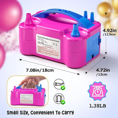 Electric Balloon Pump, Portable Dual Nozzle Electric Balloon Inflator Blower - Image 4