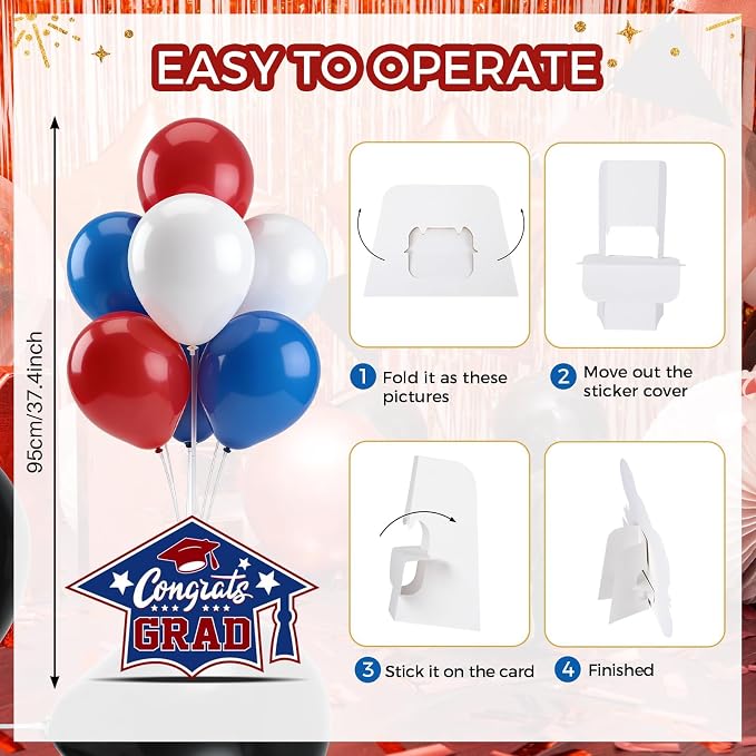 6 Sets 2026 Graduation Balloon Stand Kit - Image 5