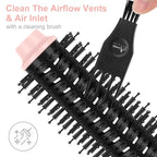 Hair Dryer Brush Blow Dryer Brush in one, Aima Beauty 1.25'' Round Brush Blow Dryer Ionic Hot Air Brush Styler Volumizer with Ceramic Coating & Tufted Bristles for Smooth and Shiny Blowout, Pink