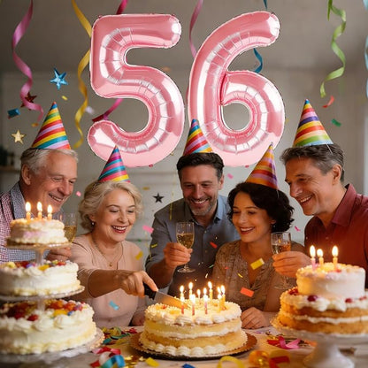 40 Inch Number 56 Balloons for 56th Birthday Party Decorations, 0-100 Jewelry - Image 2