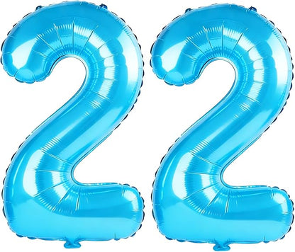 40 Inch Number 22 Balloons for 22nd Birthday Party Decorations, 0-100 Jewelry by FOBELEC