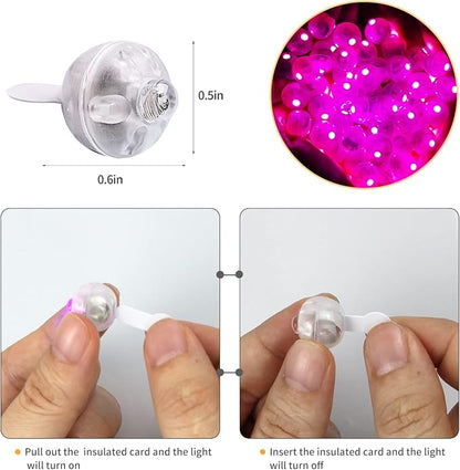 200pcs Pink LED Balloon Light, Mini Tiny Light Round Led Ball Lamp - Image 2