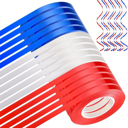 15 Rolls Patriotic Ribbons Red White Blue Curling Ribbon Balloon String Roll by Unknown