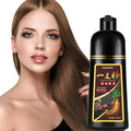Chestnut Brown Hair Dye Shampoo 3 in 1 for Men & Women, Natural, for 100% Gray Coverage, Brown Hair Colors in 10-15 mins, 16.9 Fl Oz