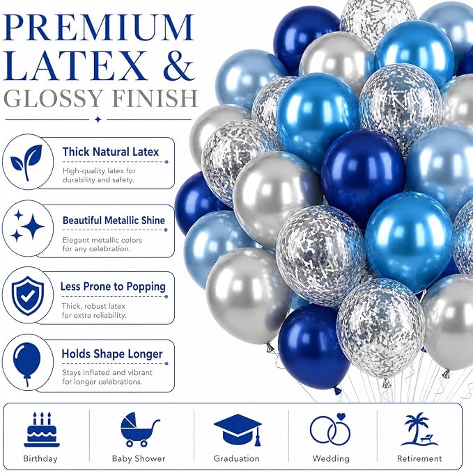 Blue and Silver Balloons - Image 5