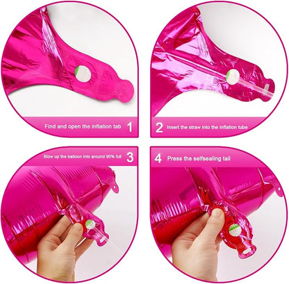 Hot Pink Number 0 Balloon 40 inch, Balloon numbers party supplies, deco photo - Image 3