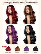 Chestnut Brown Hair Dye Shampoo 3 in 1, Natural Hair Dye to Cover Gray Hair, 400 ML