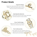 Metal Bow Hair Clips Bow Hair Claw Clips with Pearl Large Bowknot Claw Clip Strong Hold Nonslip Hair Jaw Clip for Thin Thick Hair Stylish Hair Accessories for Women Gold