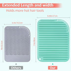 Quccefods Heat Resistant Mat Large Silicone Hot Hair Tools Holder for Curling Irons Flat Iron Hair Straightener Mat Portable Vanity Pad