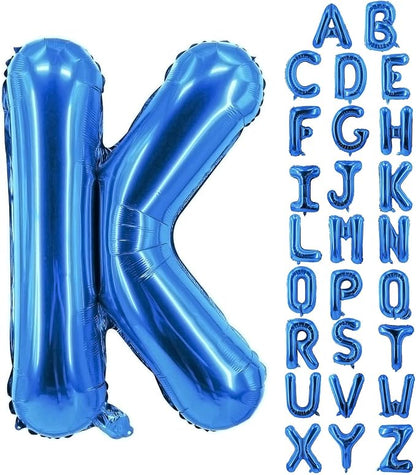 Letter Balloons 40 Inch Blue Giant Alphabet Balloons Letter K | Foil Mylar Big by YUNSHANGMO