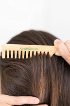 GranNaturals Wide Tooth Wooden Rat Tail Comb - Hair Tool for Teasing Strands & Post Styling - Peach Rattail Wood Pick Handle for Sectioning & Parting - Perfect for Professional & Personal Use
