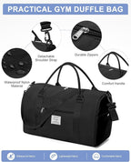 Gym Bag Womens,Travel Duffel Carry on Bag Sport Tote Bag Weekend Overnight Bag