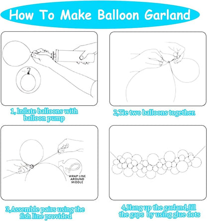KARLURE Purple and Blue Balloon Arch Kit - Image 6