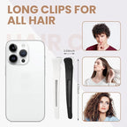 Hair Clips for Styling - 6 pcs No Crease Hair Clips for Women - Non Slip Duck Billed Hair Roller Clips with Silicone Band - Salon Hair Sectioning Clips Black White