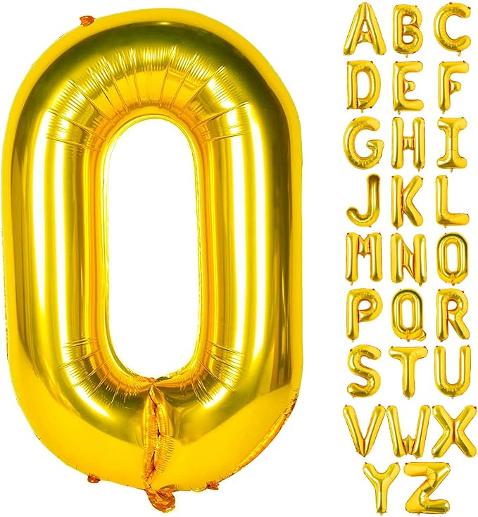 Lovoir 40 Inch Large Gold Letter O Balloons Big Size Jumbo Mylar Foil Helium by Lovoir